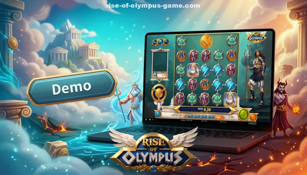 The Rise of Olympus 100 demo version lets players explore the game for free without risking any real money